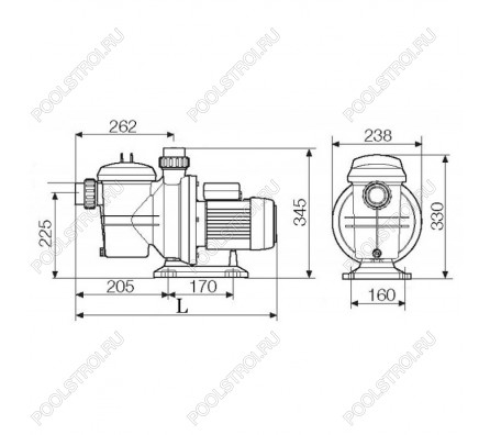 Насос FCP-750S с префильтром 15.5м³/час(10м). 1ф/220В. 1.15/0.75 кВт