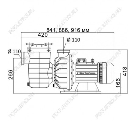 Насос FCP-7500B с префильтром 107-130м³/час(14-10м). 3ф/380В. 8.62/7.5 кВт