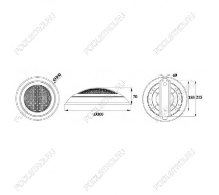 Светильник W602. LED. RGB 4 пр.. накладной. бетон. 25Вт. 12В DC. AISI-304 /W602P25R4S/